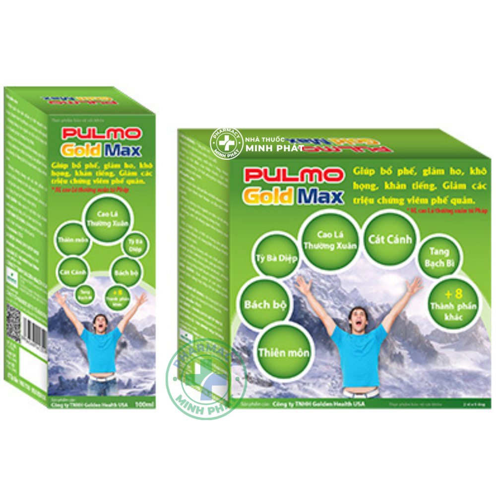 PULMO GOLD MAX - Giúp bổ phế, giảm ho, khô họng, khàn tiếng, giảm các triệu chứng viêm phế quản